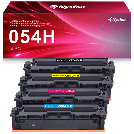 054H 054 CRG-54H Toner Cartridge for Canon Color imageCLASS MF641Cw MF644Cdw MF642Cdw LBP622Cdw MF640C LBP620 Printer (Black Cyan Magenta Yellow, 4 Pack)