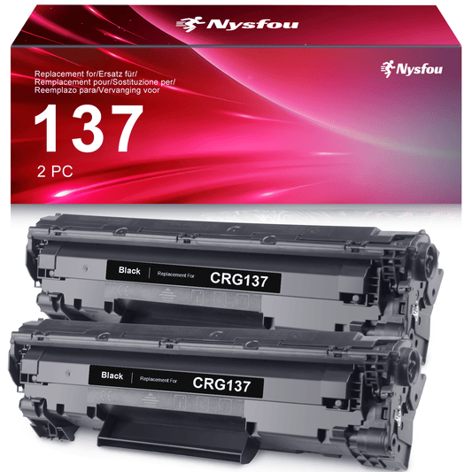 137 CRG137 Toner Cartridge for Canon 137 Black Toner for ImageCLASS MF230 MF242dw MF244dw MF232dw MF247dw Printer (2 Black)