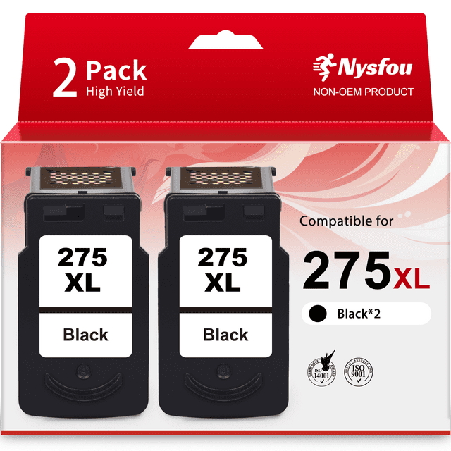 275XL Ink Cartridges for Canon Ink 275 XL 275XL PG-275XL PG-275 XL PG275 XL PG275XL Black Ink Cartridge for Canon PIXMA TS3520 TS3522 TS3500 TR4720 TR4700 Printers (Black, 2 Pack)