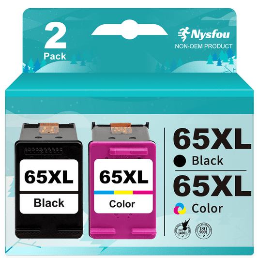 65XL Ink Compatible for HP 65 Ink Cartridge Black and Color for 65XL HP Ink Cartridge Combo Pack