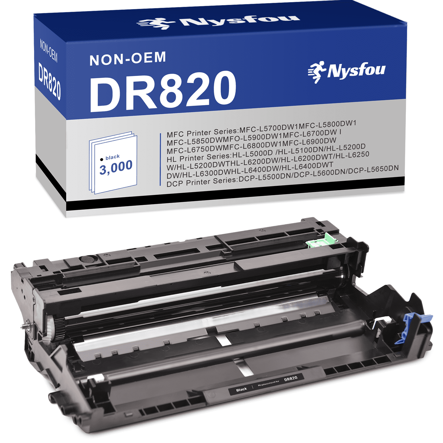 DR820 Drum Unit Kit Compatible Drum Unit for Brother DR-820 DR 820 HL-L6200DW MFC-L5850DW MFC-L5900DW MFC-L6700DW MFC-L5800DW HLL6200DW HL-L5200DW HLL5100DN Printer (Black, 1-Pack)